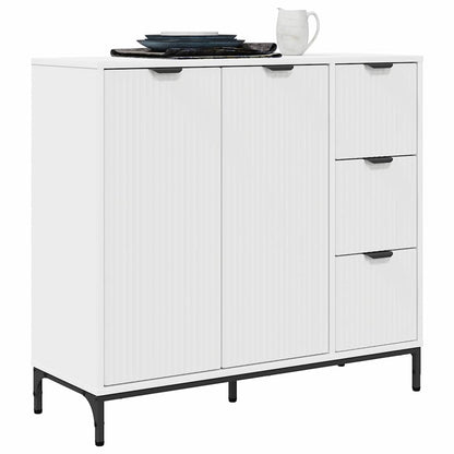 Sideboard 89.5 x 33 x 82 cm Engineered Wood White