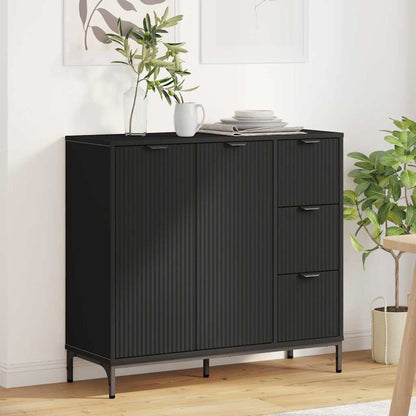 Sideboard 89.5 x 33 x 82 cm Engineered Wood Black