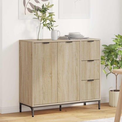 Sideboard 89.5 x 33 x 82 cm Engineered Wood Sonoma oak
