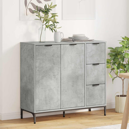 Sideboard 89.5 x 33 x 82 cm Engineered Wood Concrete grey