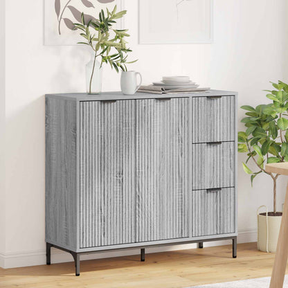 Sideboard 89.5 x 33 x 82 cm Engineered Wood Grey sonoma