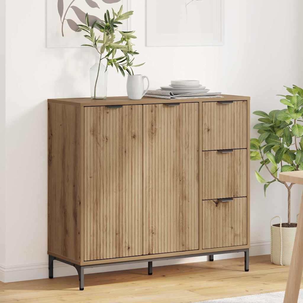Sideboard 89.5 x 33 x 82 cm Engineered Wood Artisan oak