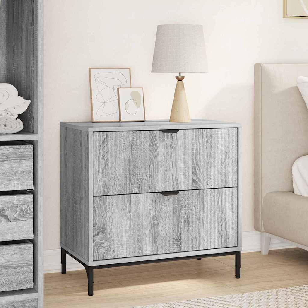 Bedside Table 63.5 x 36 x 61 cm Engineered wood Grey sonoma
