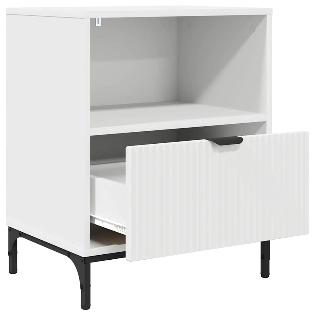 Bedside Cabinet 49 x 36 x 61 cm Engineered wood White 2
