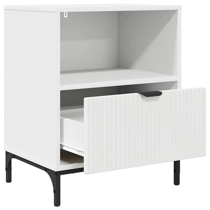 Bedside Cabinet 49 x 36 x 61 cm Engineered wood White 2
