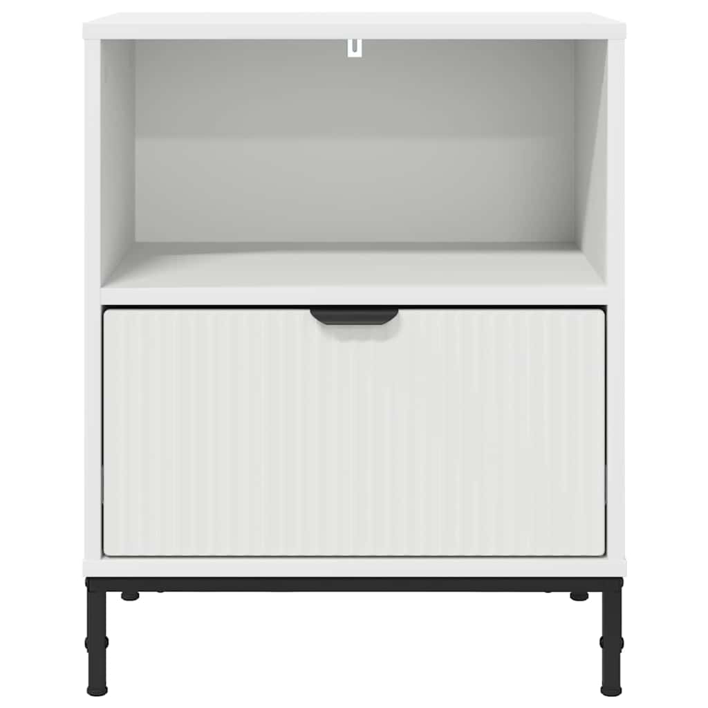 Bedside Cabinet 49 x 36 x 61 cm Engineered wood White 2