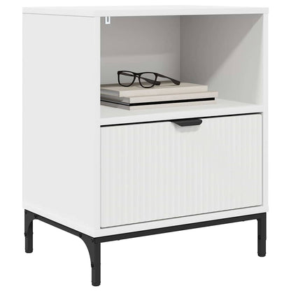 Bedside Cabinet 49 x 36 x 61 cm Engineered wood White 2