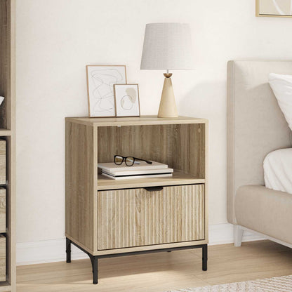 Bedside Cabinet 49 x 36 x 61 cm Engineered wood Sonoma oak 1