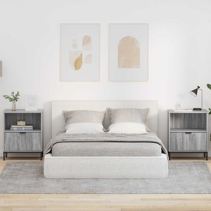 Bedside Cabinet 49 x 36 x 61 cm Engineered wood Grey sonoma 2