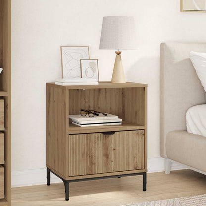 Bedside Cabinet 49 x 36 x 61 cm Engineered wood Artisan oak 1