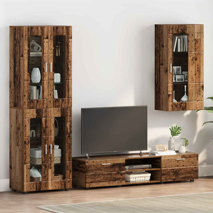 TV Cabinet Set FLORIN 3 pcs 150 x 39 x 30 cm Old Wood Wall cabinet