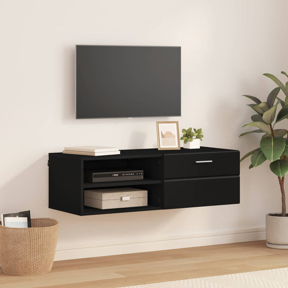 vidaXL TV Cabinet Set FLORIN 3 pcs 150 x 39 x 30 cm Black