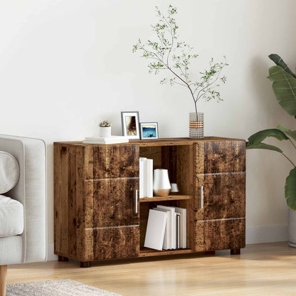 TV Cabinet Set FLORIN 3 pcs 150 x 39 x 30 cm Old Wood Sideboard with 2 doors