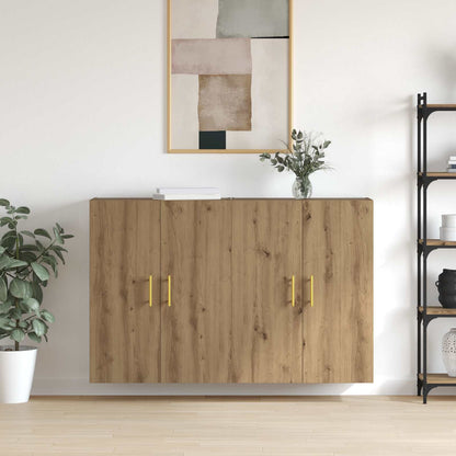 Wall Mounted Cabinets 2 pcs 69.5x34x90 cm Tube Gold Artisan oak