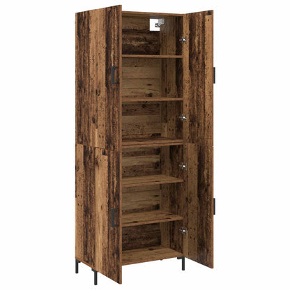 Highboard 69.5x34x180 cm Engineered Wood 2 Doors Old wood