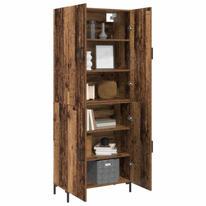 Highboard 69.5x34x180 cm Engineered Wood 2 Doors Old wood