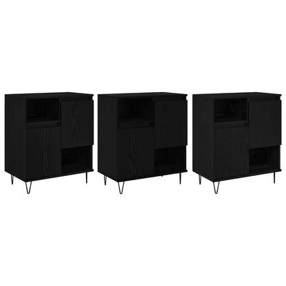 Sideboards Engineered Wood 3 pcs Black oak
