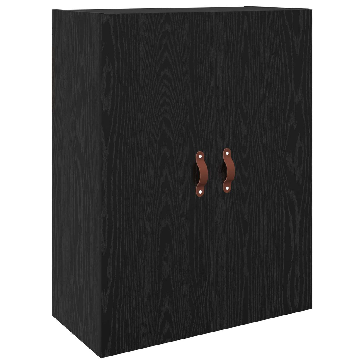 Wall Mounted Cabinets 2 pcs 69.5x34x90 cm Leather Black oak