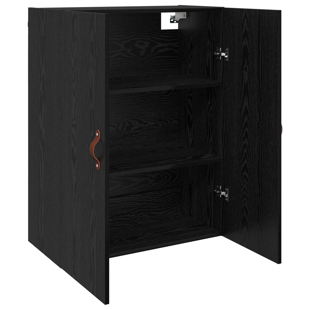 Wall Mounted Cabinets 2 pcs 69.5x34x90 cm Leather Black oak