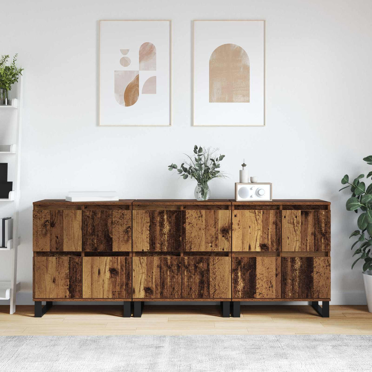 Sideboards Engineered Wood 3 pcs Old wood