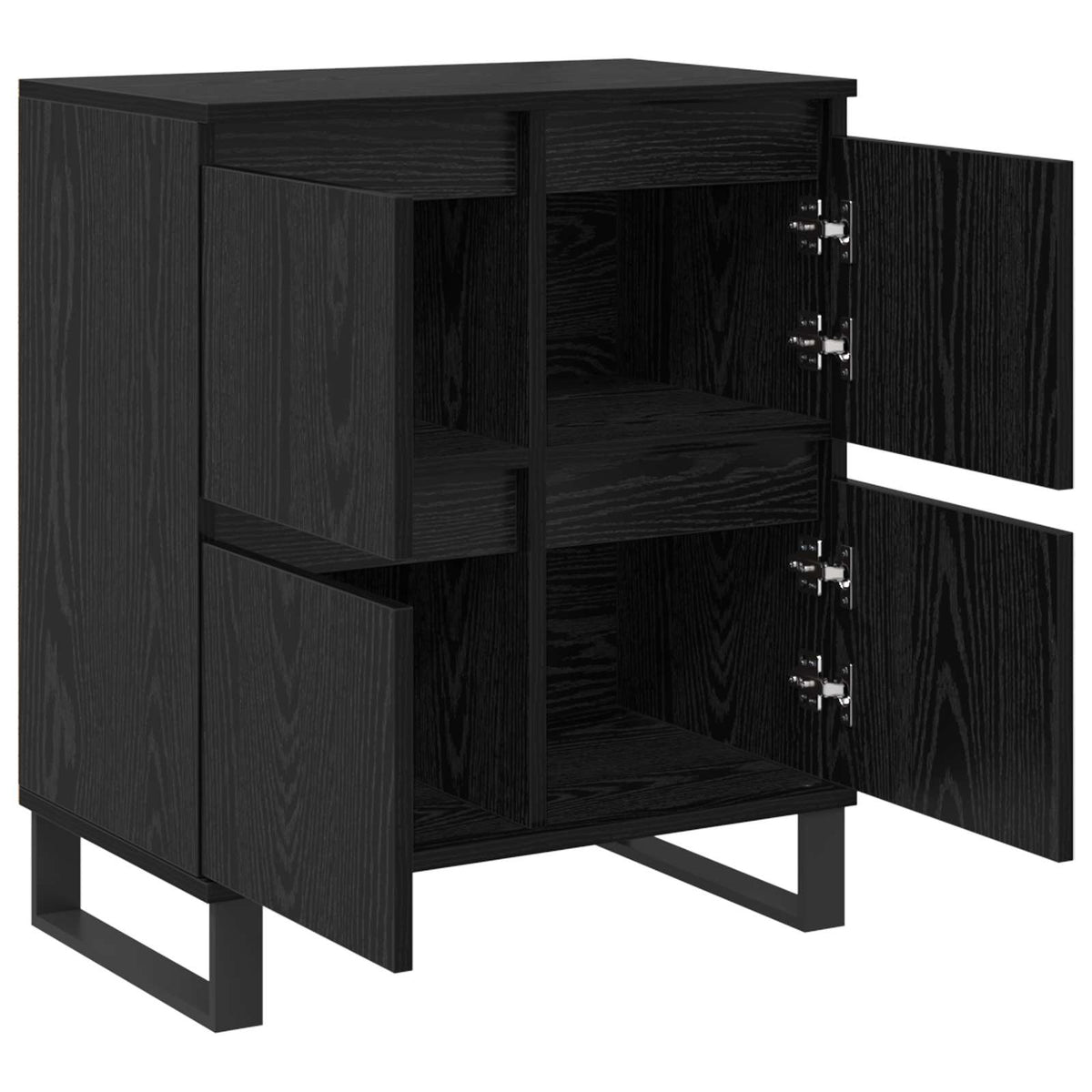 Sideboards Engineered Wood 3 pcs Black oak