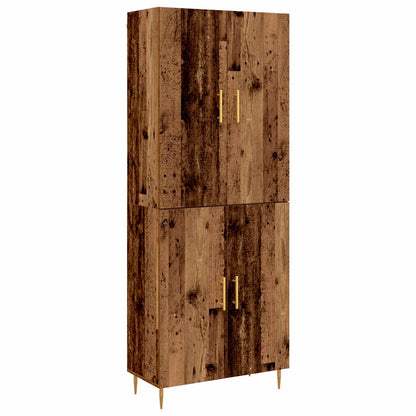 Highboard 69.5x34x180 cm Engineered Wood 2 Doors Old wood