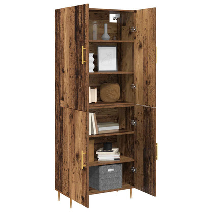 Highboard 69.5x34x180 cm Engineered Wood 2 Doors Old wood