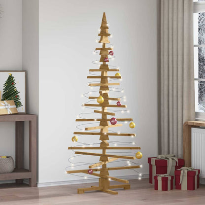 Wooden Christmas Tree KOTKA Solid Pine Wood Brown finish 180 cm