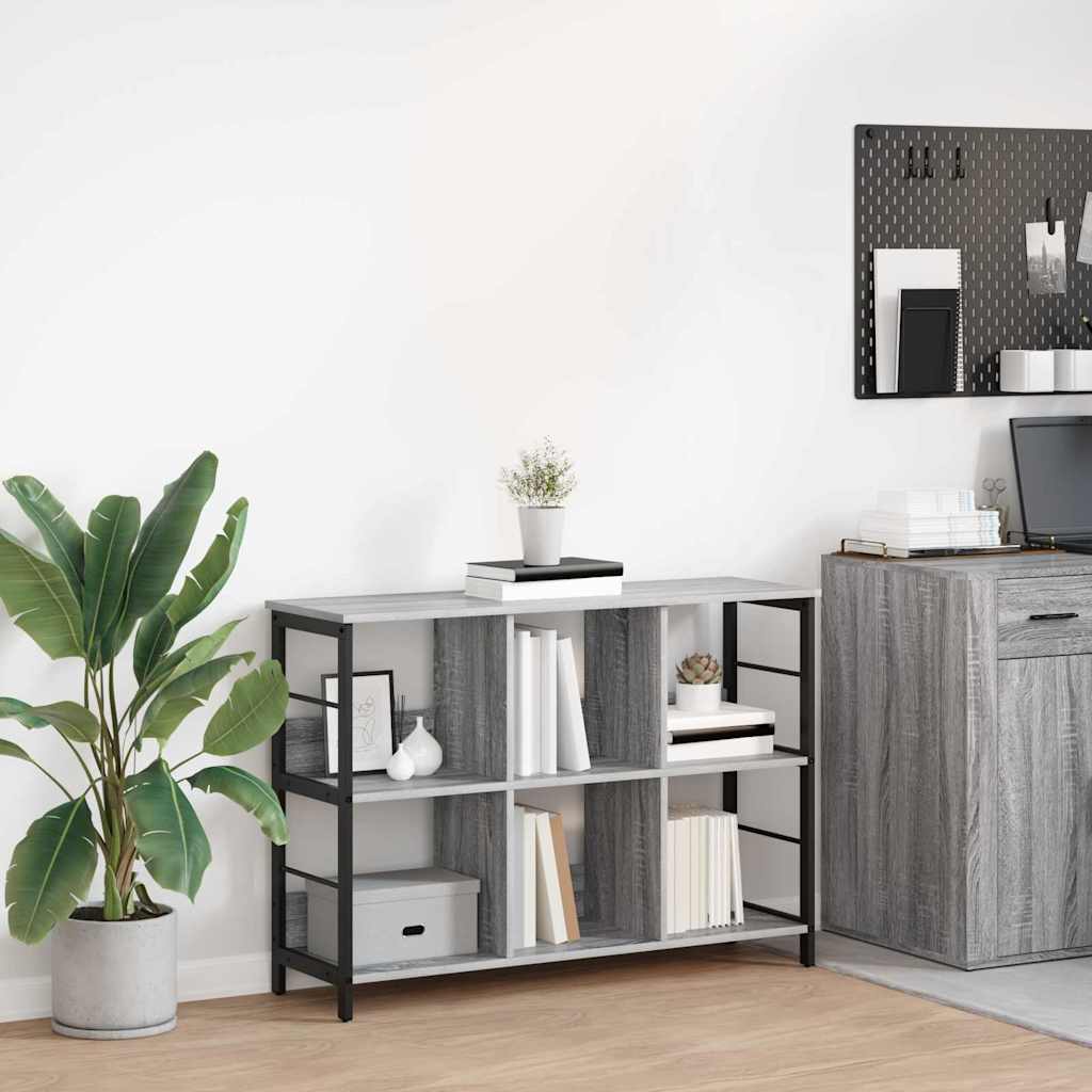 Bookshelf 9-Tier Engineered Wood Width 102 cm Grey sonoma 72.5 cm