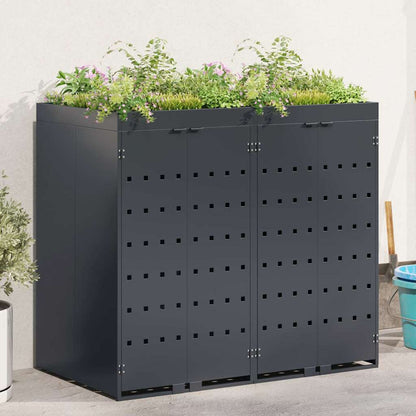 vidaXL Wheelie Bin Storage with Planter Roof for Single 240L Bin Planter Top