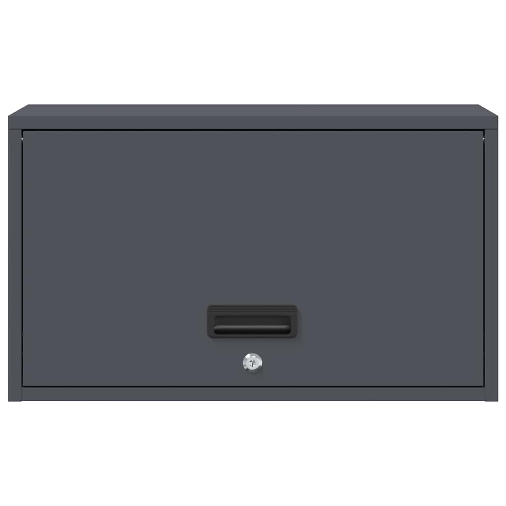 Wall Cabinet for Garage with Gas-lift Door Depth 33 cm Anthracite 60 cm