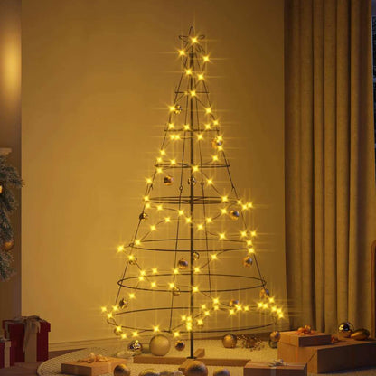 Metal Christmas Tree KUOPIO Steel Black 180 cm