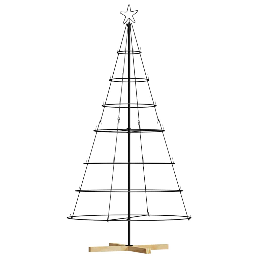 Metal Christmas Tree KUOPIO Steel Black 180 cm