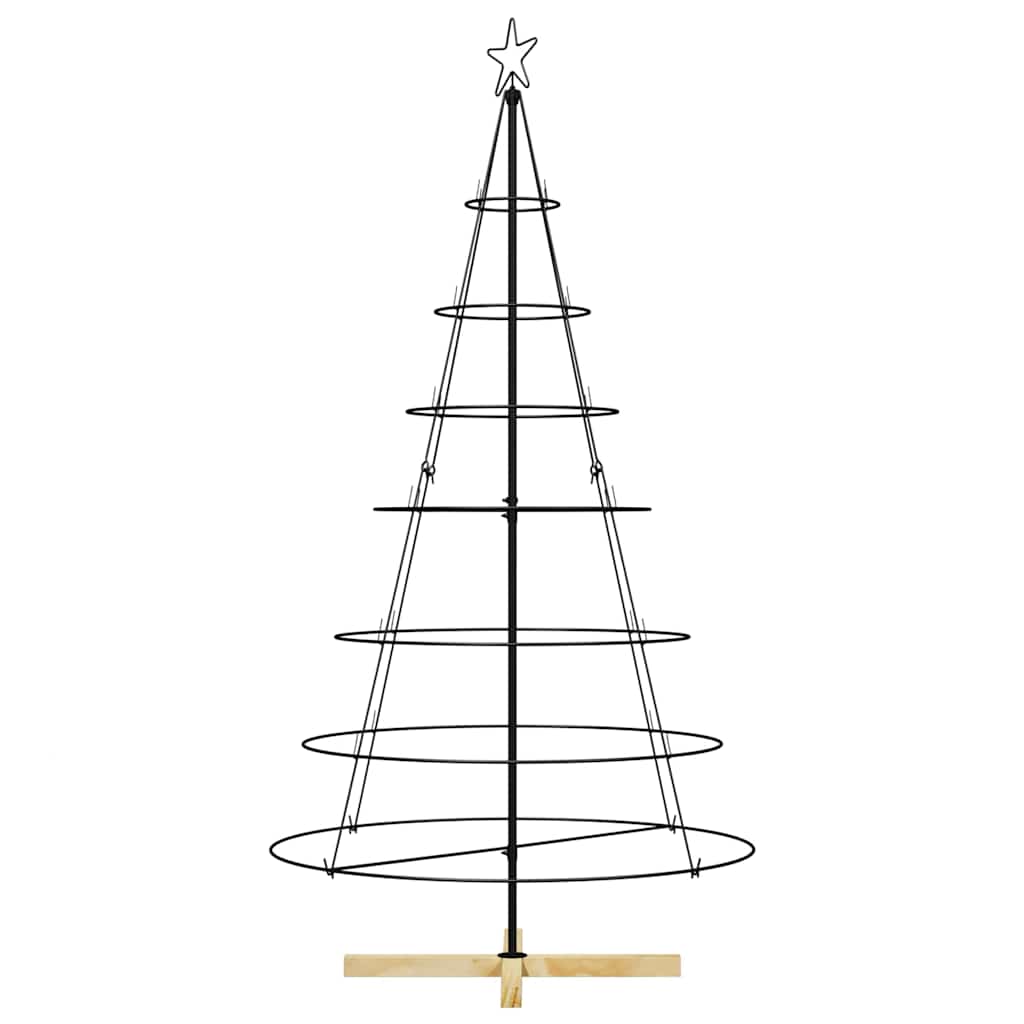 Metal Christmas Tree KUOPIO Steel Black 180 cm