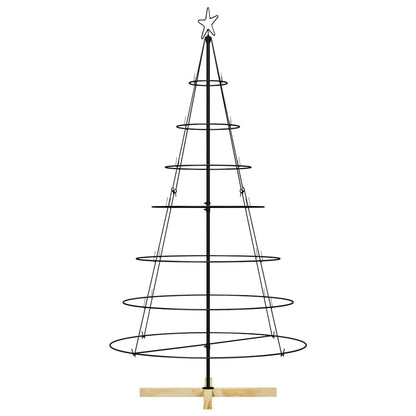 Metal Christmas Tree KUOPIO Steel Black 180 cm