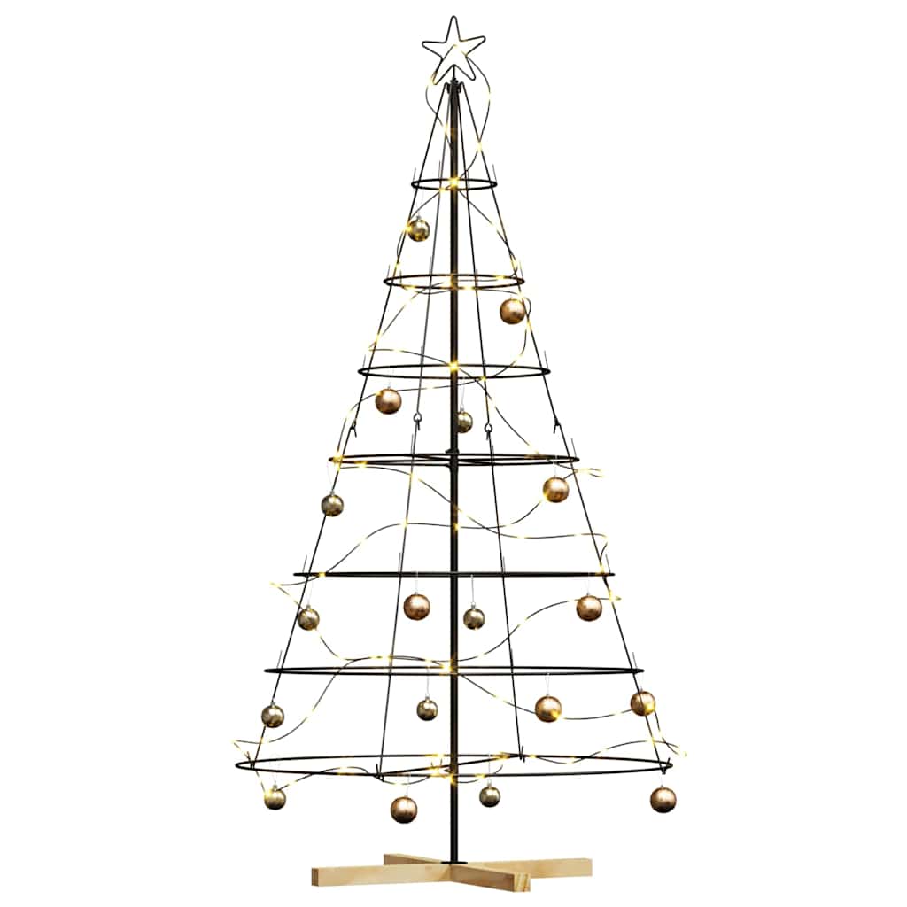 Metal Christmas Tree KUOPIO Steel Black 180 cm
