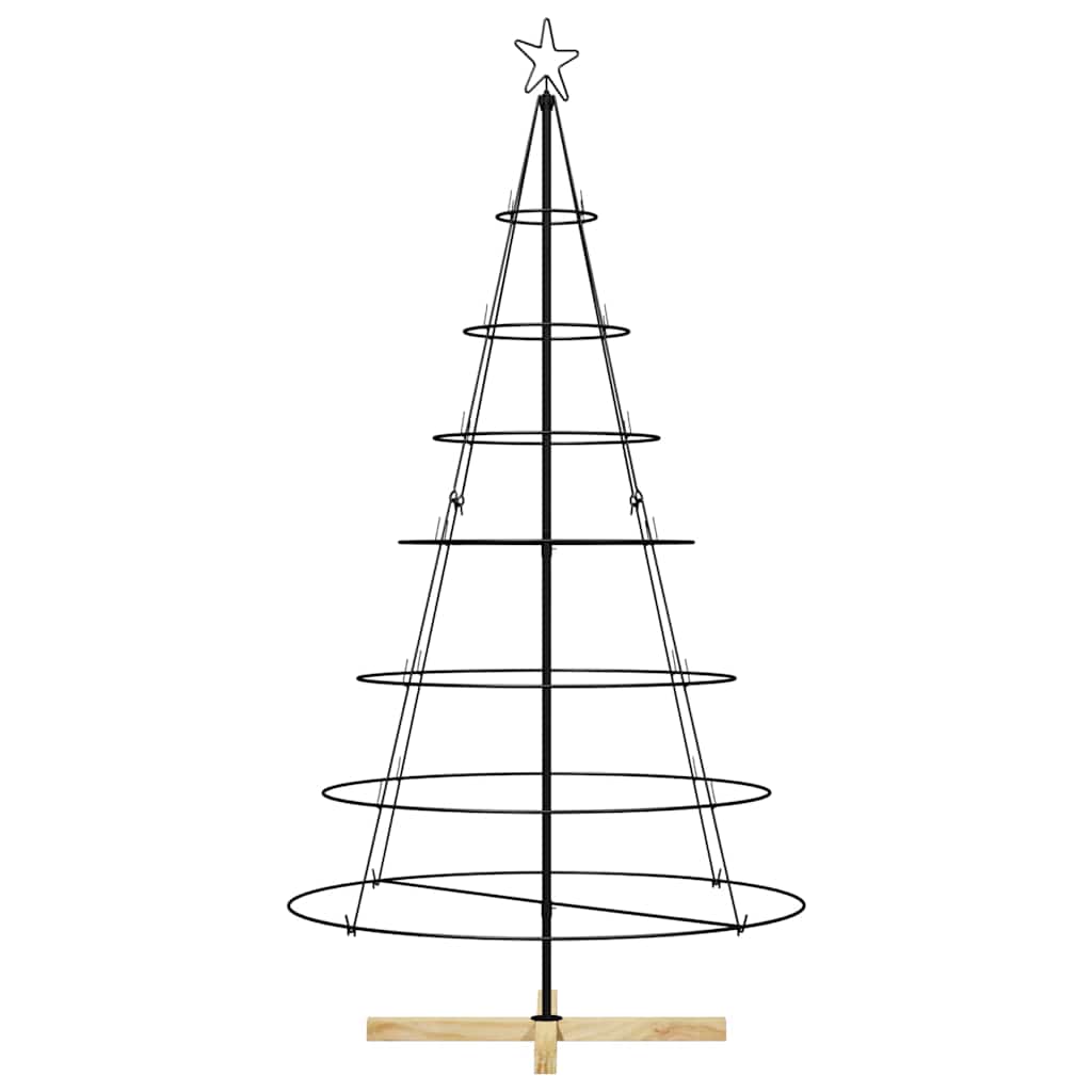 Metal Christmas Tree KUOPIO Steel Black 180 cm
