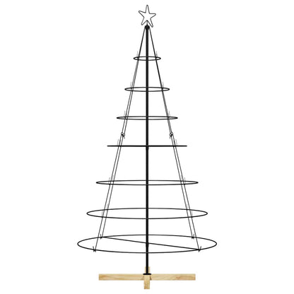 Metal Christmas Tree KUOPIO Steel Black 180 cm