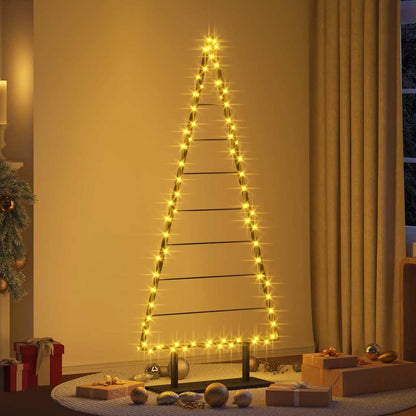Metal Christmas Tree with Triangle Stand KUOPIO Steel Black 180 cm