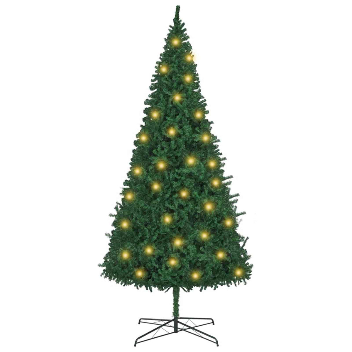 Christmas Tree with Decorative String Lights Green 400 cm PVC with leds