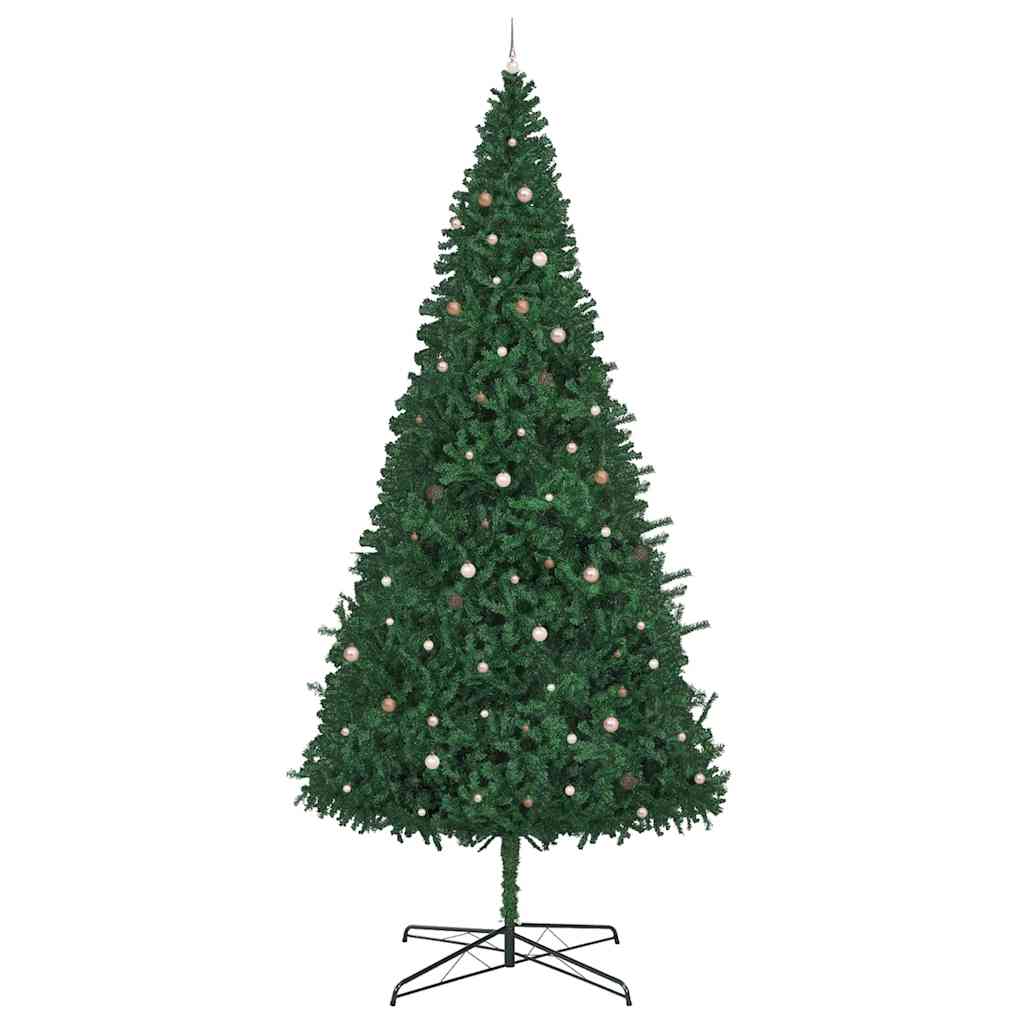vidaXL Christmas Tree with Decorative String Lights Green 400 cm PVC 4