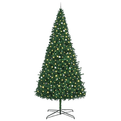 vidaXL Christmas Tree with Decorative String Lights Green 400 cm PVC 3