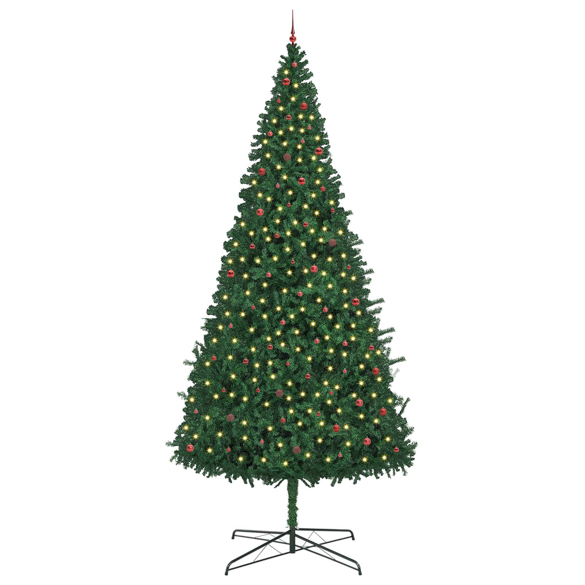 vidaXL Christmas Tree with Decorative String Lights Green 400 cm PVC 3