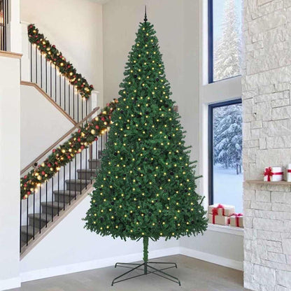 vidaXL Christmas Tree with Decorative String Lights Green 400 cm PVC 1