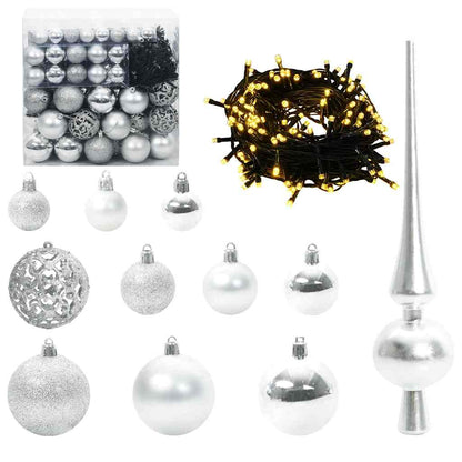 vidaXL Christmas Tree with Decorative String Lights Green 400 cm PVC 6