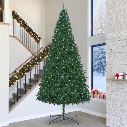 vidaXL Christmas Tree with Decorative String Lights Green 400 cm PVC 1