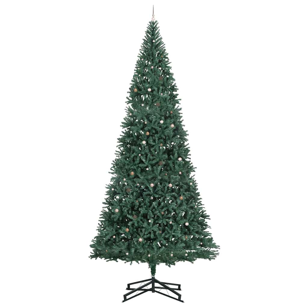 vidaXL Artificial Pre-lit Christmas Tree with Ball Set Green 500 cm 4