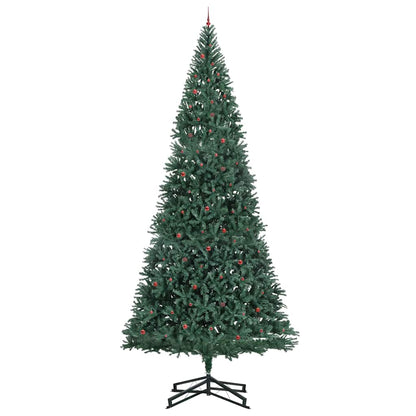 Artificial Pre-lit Christmas Tree with Ball Set Green 500 cm with leds &red balls