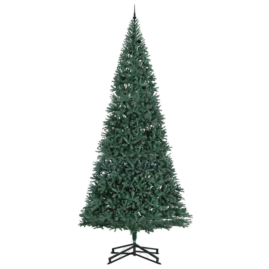 vidaXL Artificial Pre-lit Christmas Tree with Ball Set Green 500 cm 4