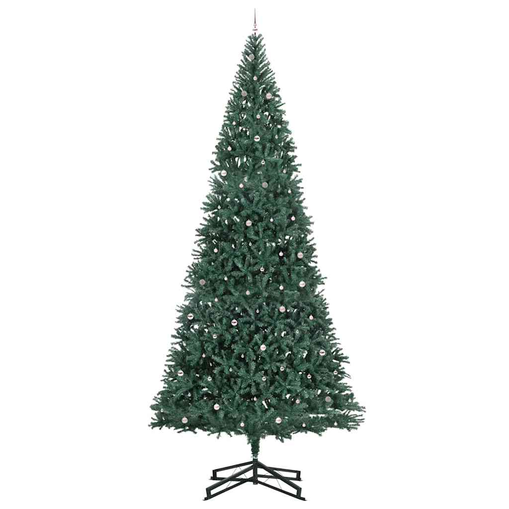 vidaXL Artificial Pre-lit Christmas Tree with Ball Set Green 500 cm 4